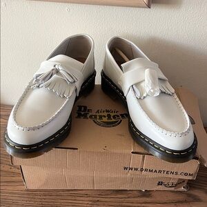 Dr. Martens Cream Tassel Loafers